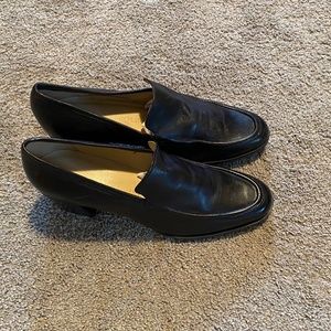 Enzo Angiolini Black Leather Loafers, size 8M